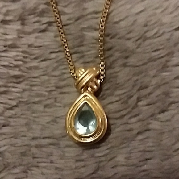 Blue topaz necklace - Picture 2 of 3